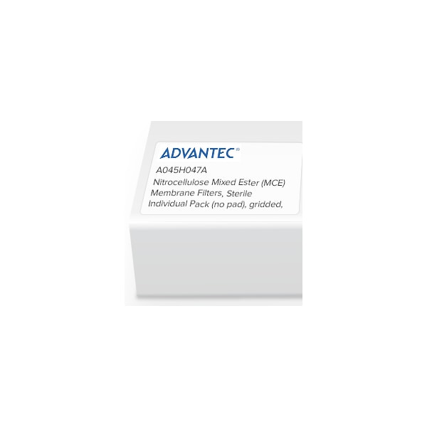 Advantec Mfs MCE Membrane Filter, Sterile, Gridded, 0.45um, 47mm, PK100 A045H047A - main